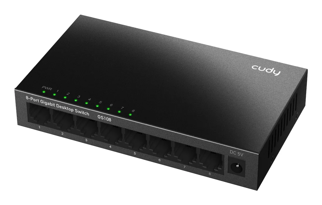 Коммутатор Cudy GS108, 8×1 Гбит/с, неуправляемый
