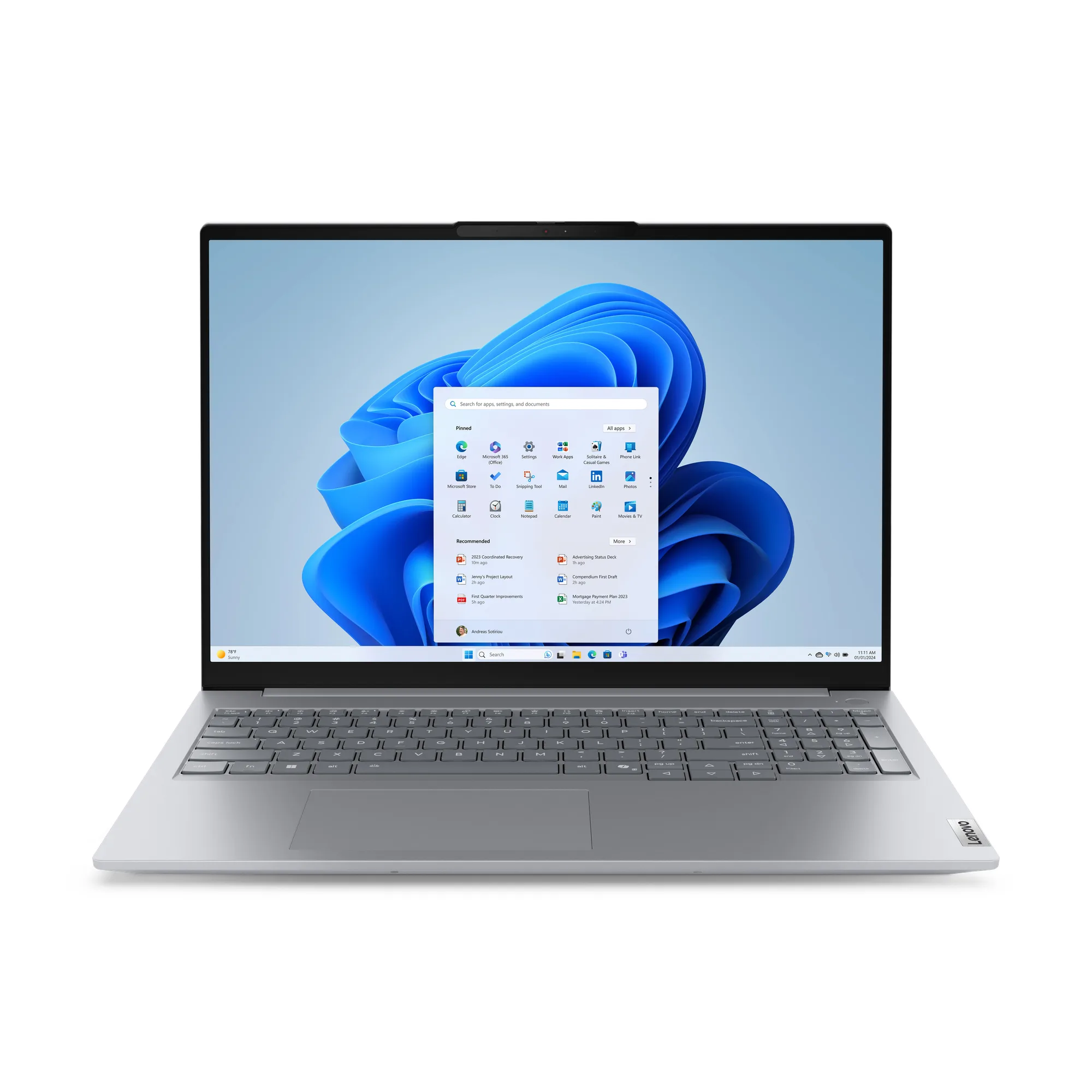 Ноутбук Lenovo Thinkbook 16 G8 IAL/16"/IPS/Intel Core Ultra 7 255H/16Gb/512Gb SSD/Intel Arc 140T/Windows 11 Pro/серый/1.7kg