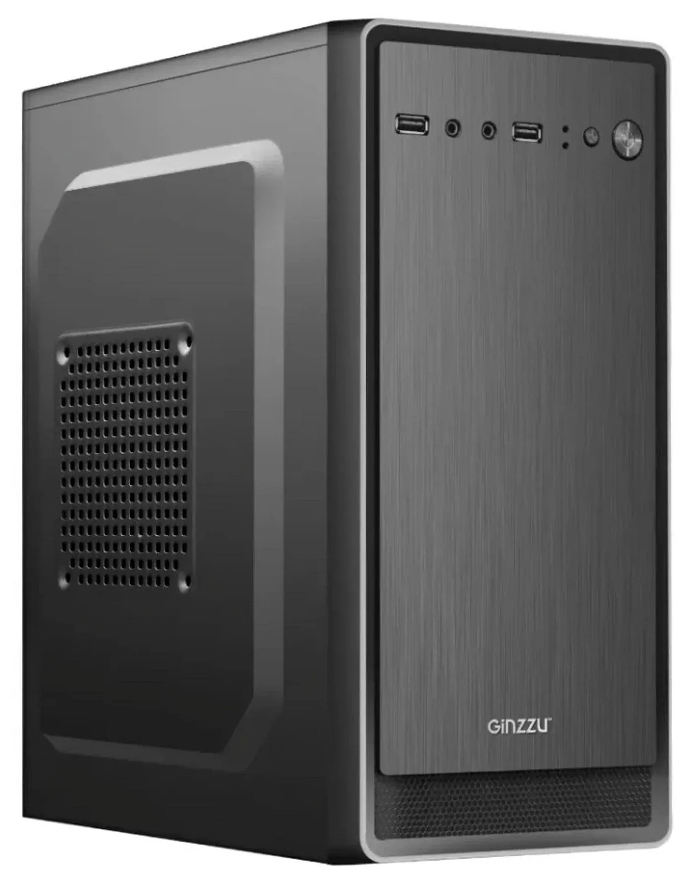 Компьютерный корпус Ginzzu B180 2хUSB 2.0,AU w/o PSU
