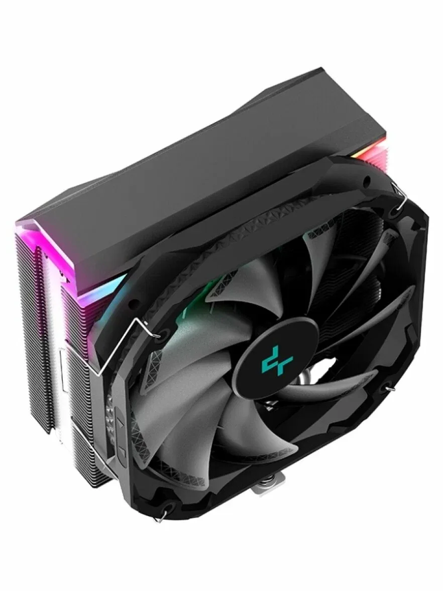 Кулер для процессора DEEPCOOL AS500 черный, 140 мм, алюминий/медь, 1200 об/мин, 26 дБ, 4 pin, 220 Вт, 164 мм