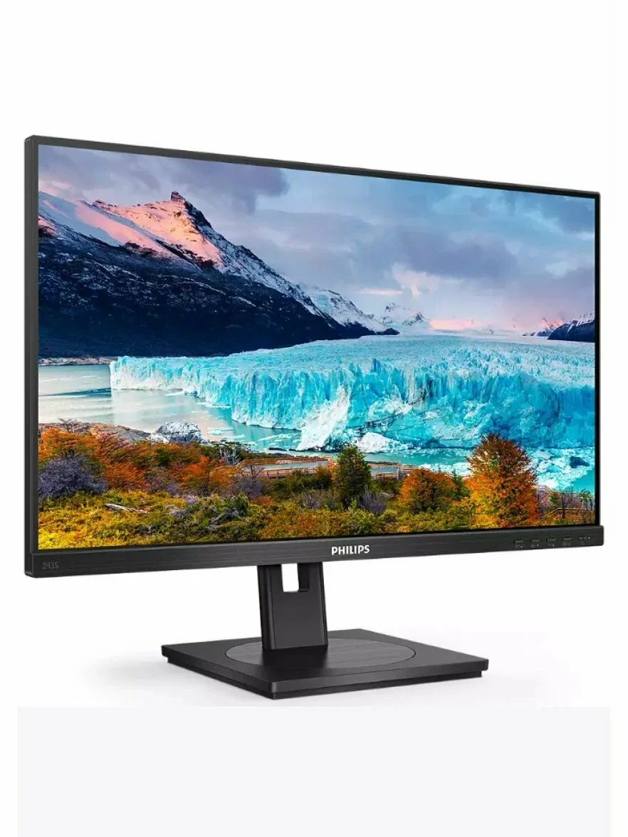 Монитор 23.8" Philips 243S1 IPS 1920x1080, 75 Гц, 4 мс, 16:9, 250 кд/м², HDMI, DisplayPort, USB Type-C, RJ-45, Flicker Free, Low Blue Light, черный