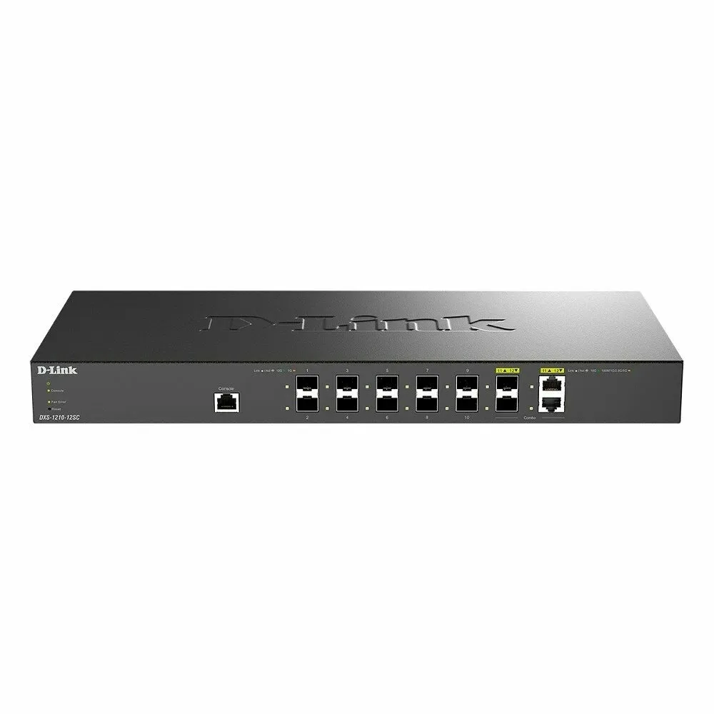 Коммутатор D-Link DXS-1210-12SC/B1A, 10×10 Гбит/с SFP+ + 2×10 Гбит/с Combo, управляемый
