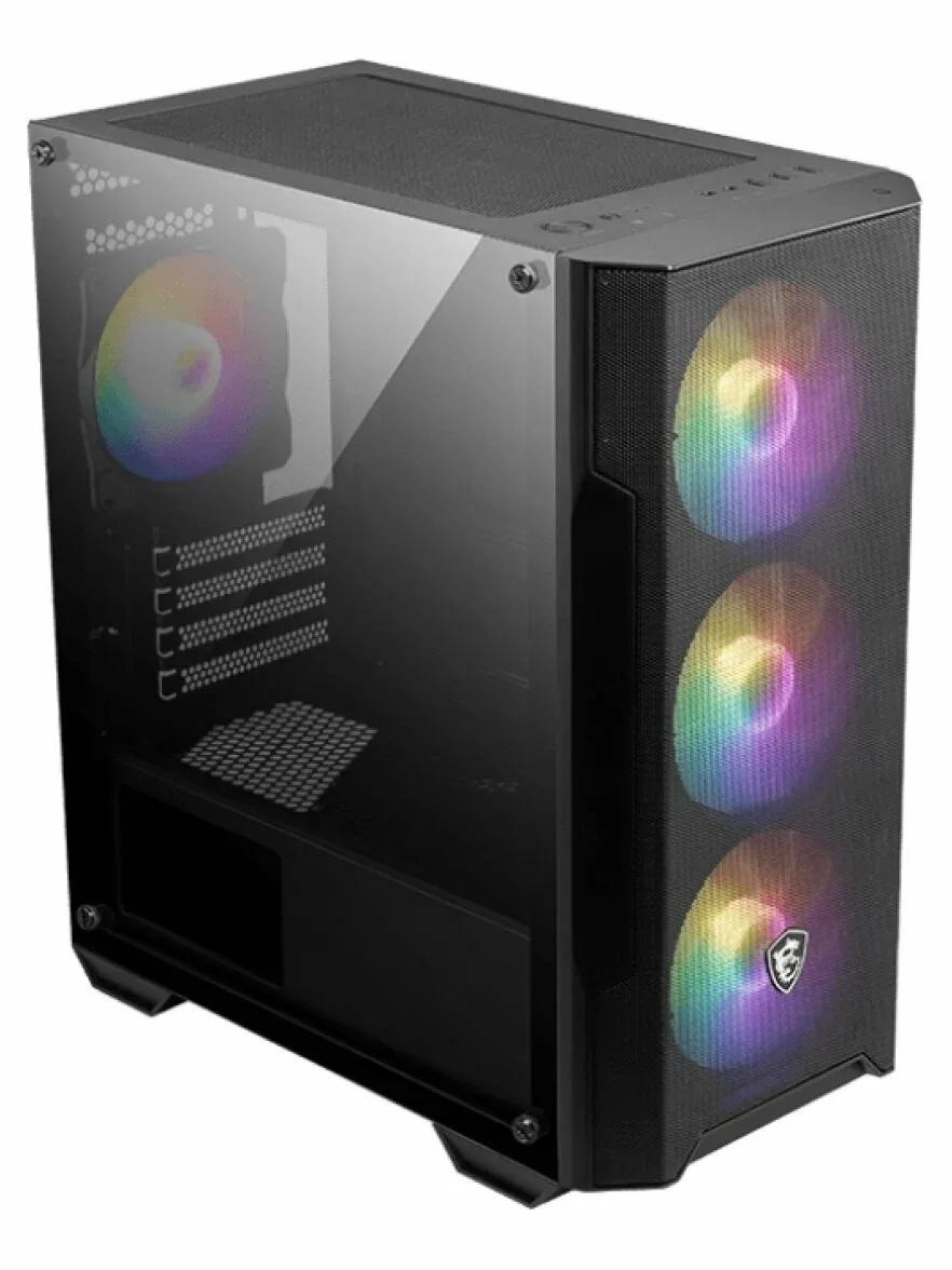 Компьютерный корпус MSI MAG FORGE M100A, Mini-Tower, черный 4x120мм