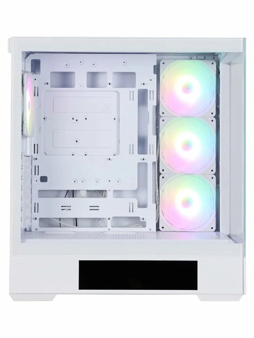 Компьютерный корпус ZALMAN P40 DS, ATX, белый, WINDOW, 9.1-inch LCD screen, 2xCombo(2.5” or 3.5”), 1x2.5”, 1xUSB TYPE-C, 2xUSB 3.0, SIDE 3x120мм ARGb, REAR 1x120мм ARGb