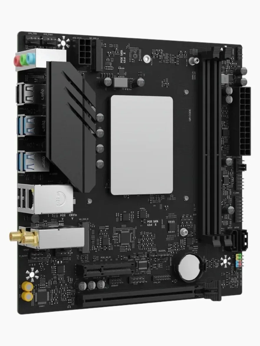 Материнская плата Maxsun MS-MoDT 205H D4 WIFI, SoC (System on Chip), 2xDDR4 DIMM, 2xSATA 6Gb/s, 4xM.2, 1xPCIe x16, 1xPCIe x4, 1xPCIe x1, 1x1Gb LAN, 6xUSB 3.2 Gen1, microATX