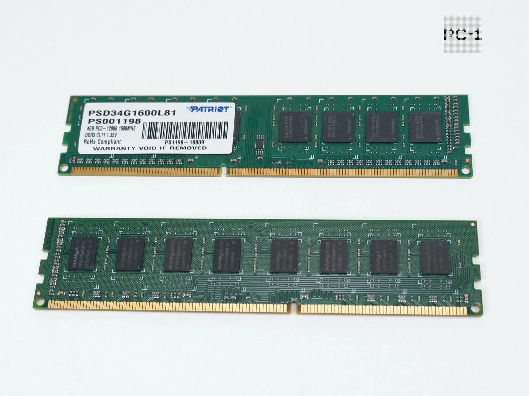 Оперативная память Patriot Signature, DDR3L, 4GB (1x4 GB), 1600 MHz, CL11, DIMM