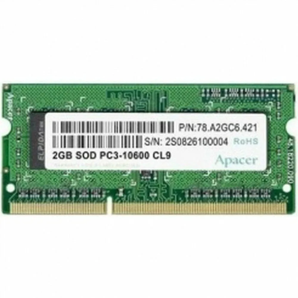 Оперативная память Apacer, DDR3, 4GB (1x4GB), 1600MHz, CL11, SO-DIMM