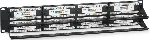 Комм. патч-панель Cabeus, 19", 2HU, портов: 48 х RJ45, кат. 5е, неэкр., черный, (PL-48-Cat.5e-Dual)
