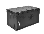 Шкаф телекоммуникационный настенный разборный ЦМО ЭКОНОМ 9U (600 x 650) дверь металл, черный (ШРН-Э-9.650.1-9005)