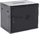 Шкаф коммутационный Rexant настенный 9U 400x542 мм пер. дв. металл черный