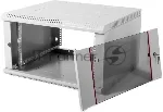 Шкаф настенный ЦМО ШРН-Э-6.350 6U 600x350 мм пер. дв. стекл несъемные бок. пан. серый