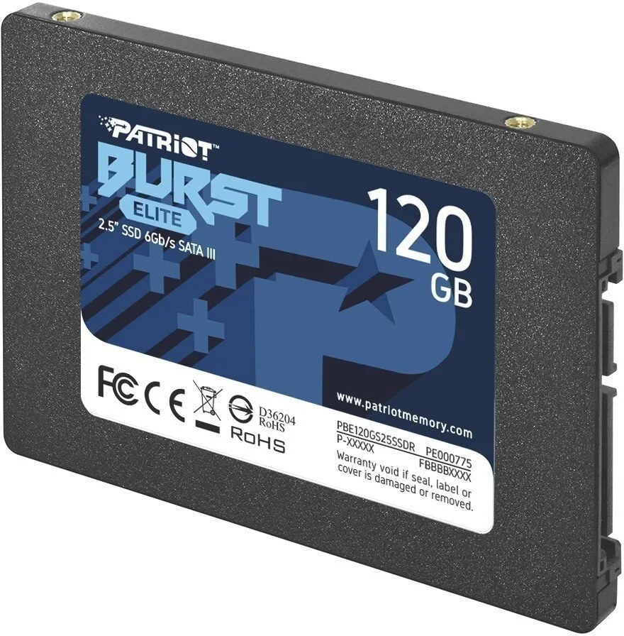 Накопитель SSD Patriot Burst Elite, 120Gb, SATA, 2.5", R/W 450/320
