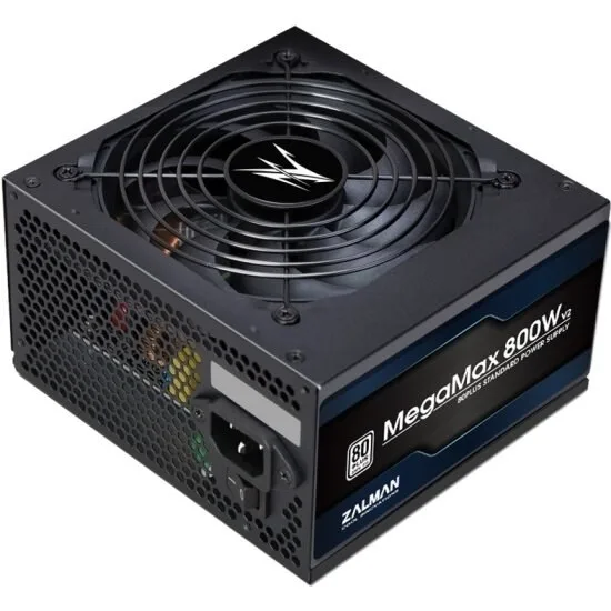 Блок питания Zalman MegaMax 800W RTL (ZM800-TXII V2), 800Вт, 80 PLUS, 120мм, черный