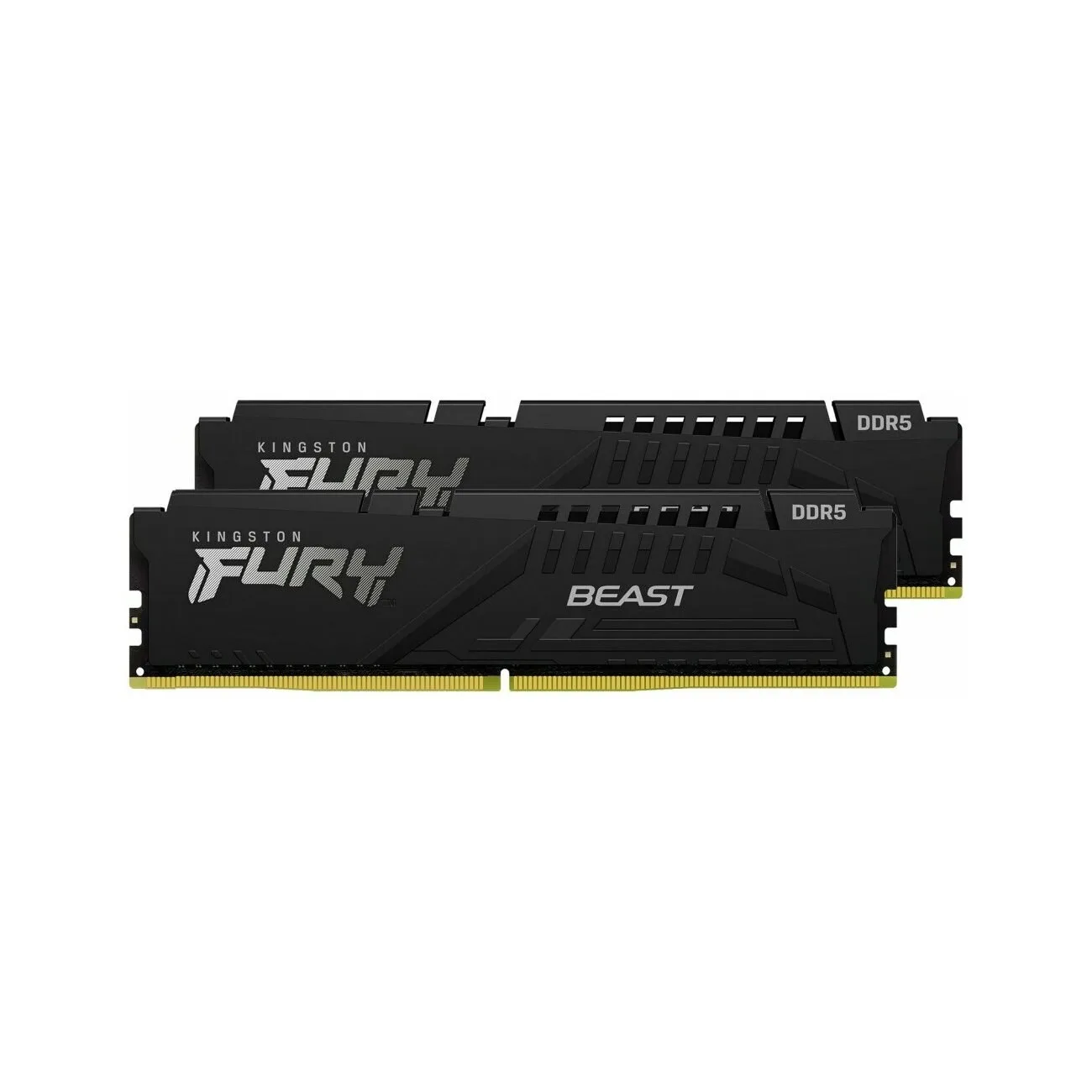 Оперативная память Kingston Fury Beast, DDR5, 32GB (2x16GB), 5600MHz, CL36, DIMM, с радиаторами, черный