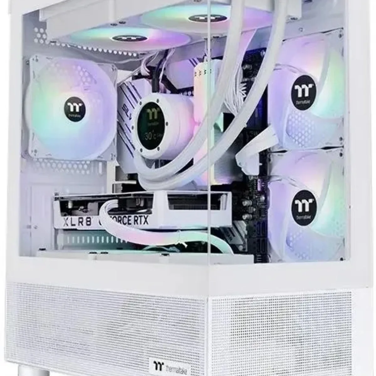 Компьютерный корпус Thermaltake View 170 TG ARGB белый без БП mATX 4x120мм 2x140мм 1x200мм 2xUSB 3.0 audio bott PSU