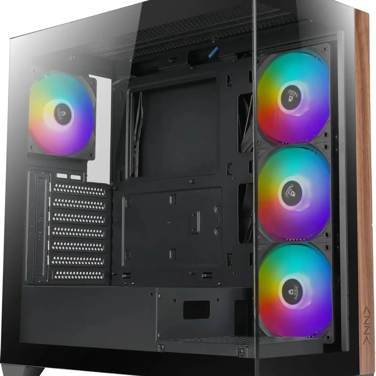 Компьютерный корпус Azza Neptune черный без БП ATX 5x120мм 2x140мм 2xUSB2.0 1xUSB3.0 audio bott PSU