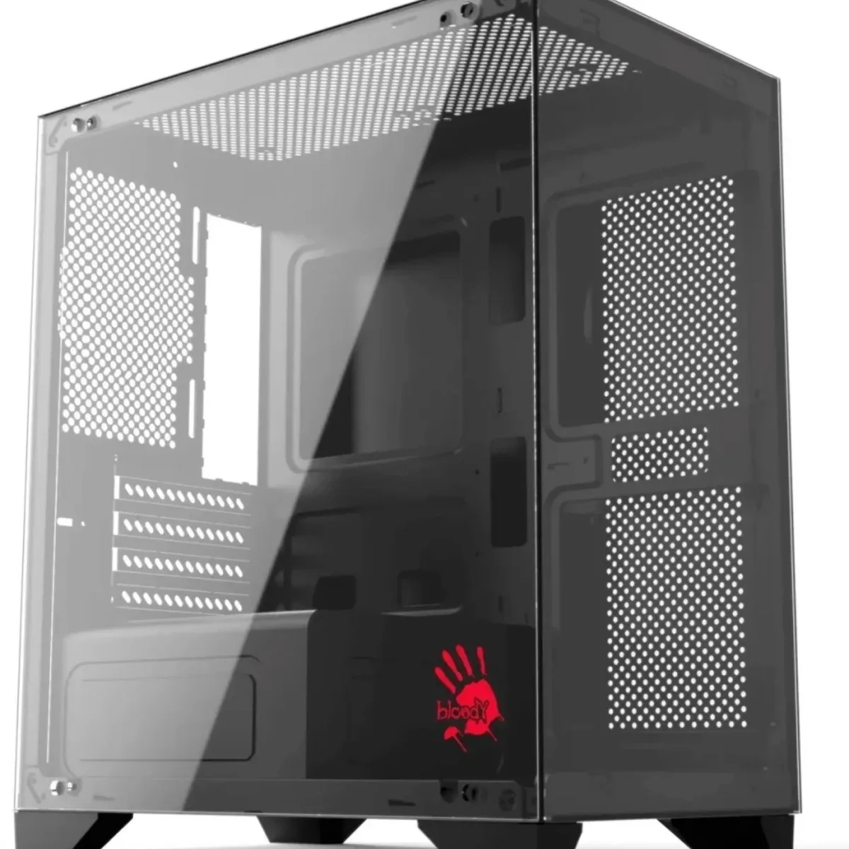 Компьютерный корпус Bloody BD-CC103 черный без БП mATX 7x120мм 1xUSB 2.0 1xUSB 3.0 audio bott PSU