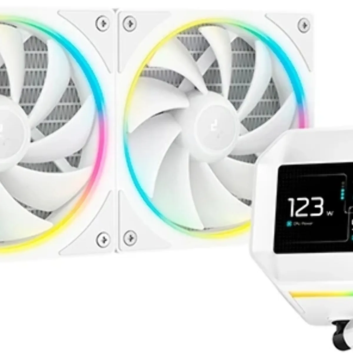 Система жидкостного охлаждения Deepcool LM240 WH ARGB Soc-AM5/AM4/1200/1700/1851 белый 4-pin 19-36dB Al LCD 220W 1404gr Ret (R-LM240-WHDMMC-1)