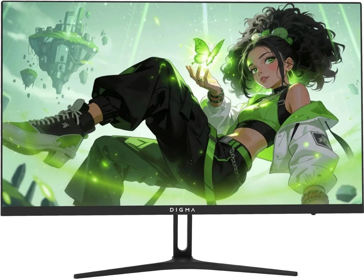 Монитор 27" Digma Overdrive 27P411F IPS 1920x1080, 180 Гц, 1 мс, 16:9, 250 кд/м², HDMI, DisplayPort, FreeSync, G-Sync Compatible, Flicker Free, Low Blue Light, черный
